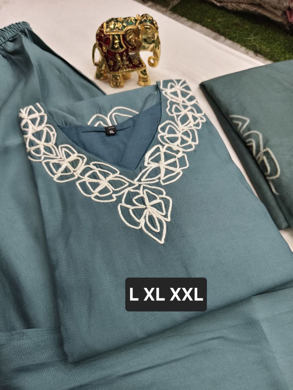 NEW MODAL SILK WITH THREAD WORK KURTA SET