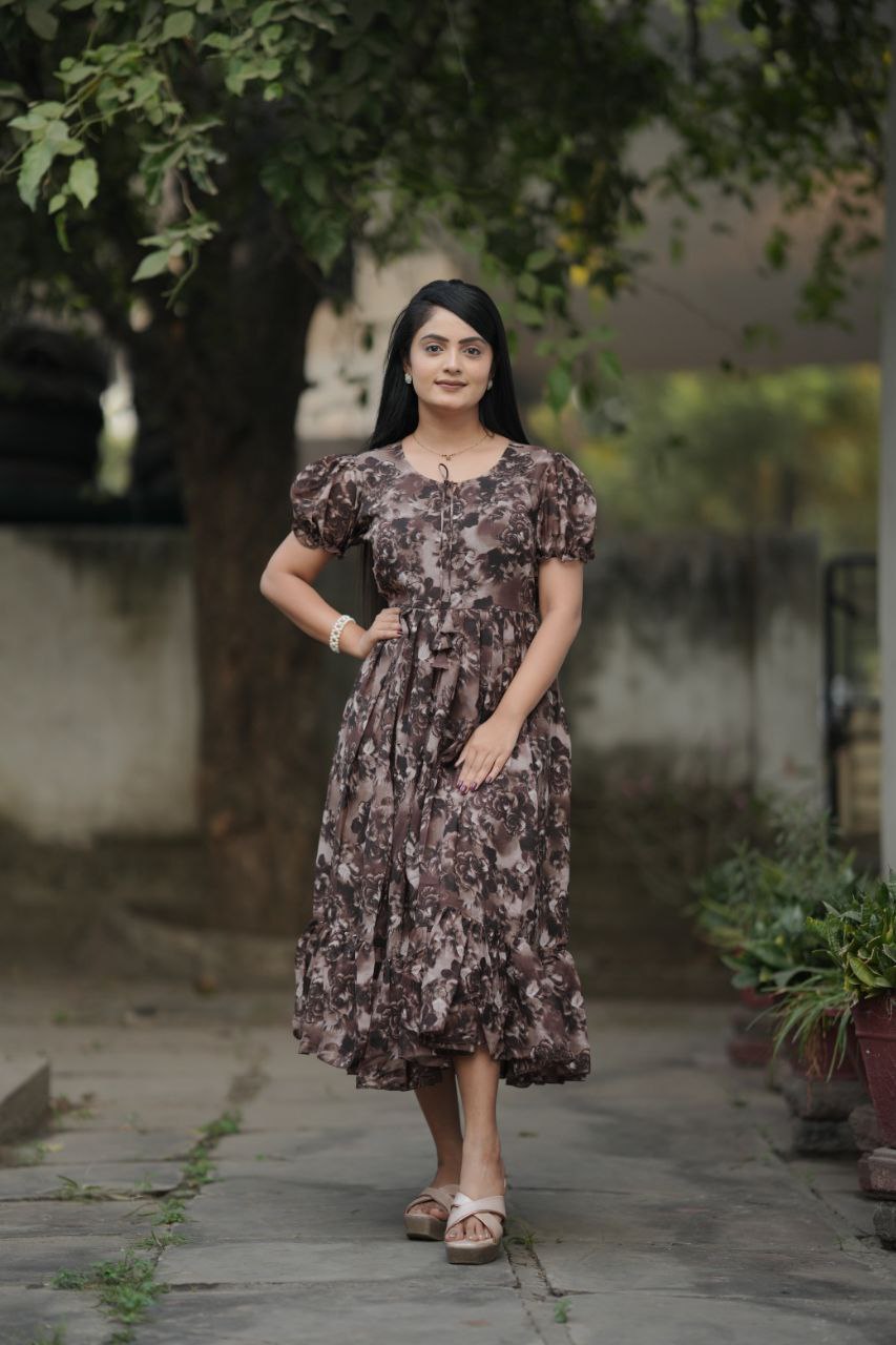 pritty Party Wear Georgette Dress