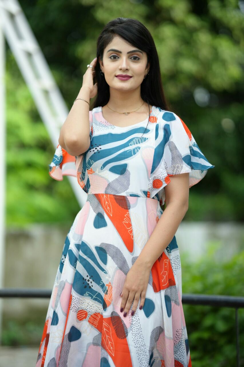 Trendy Georgette Long Women Maxi Dress