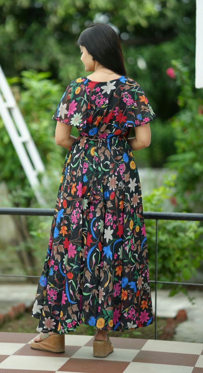 Trendy Georgette Long Women Maxi Dress