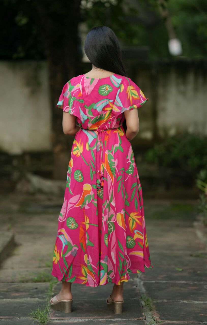 Trendy Georgette Long Women Maxi Dress