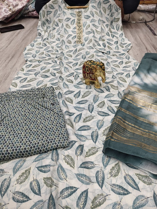 SOFT PURE CAPSULE PRINT KURTI SET