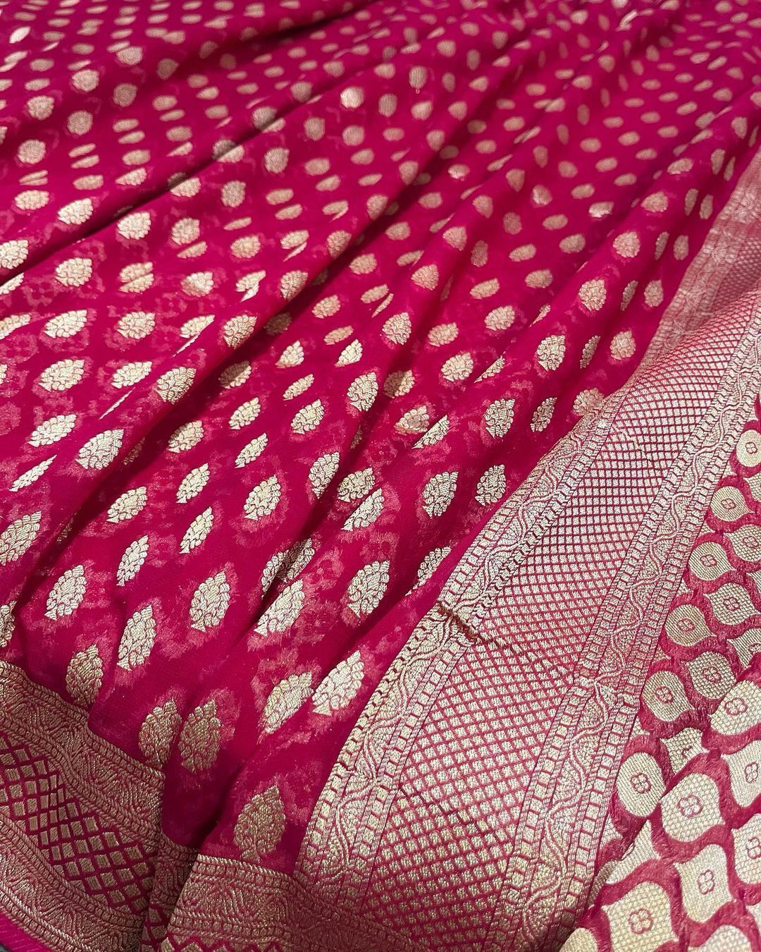 Pink Banarasi Silk Saree