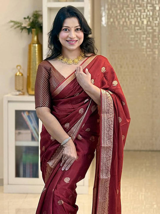 Heritage Banarasi Silk Saree with Rich Zari Work