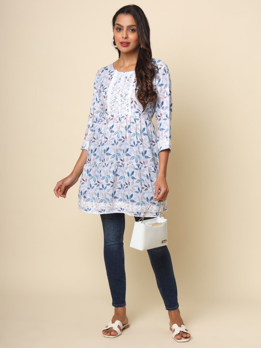 Women Floral Print Relaxed Fit Tunic