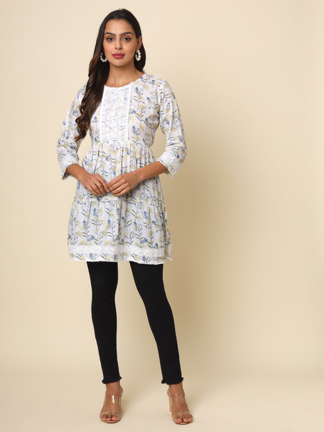 Women Floral Print Relaxed Fit Tunic