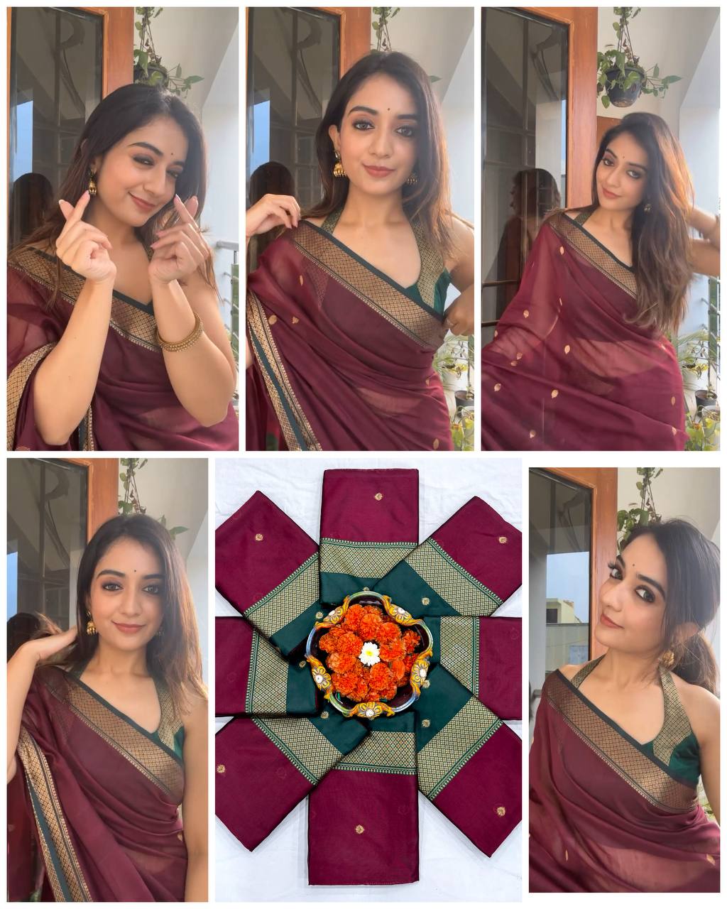 Classic Heritage Lichi Silk Saree with Exclusive Blouse