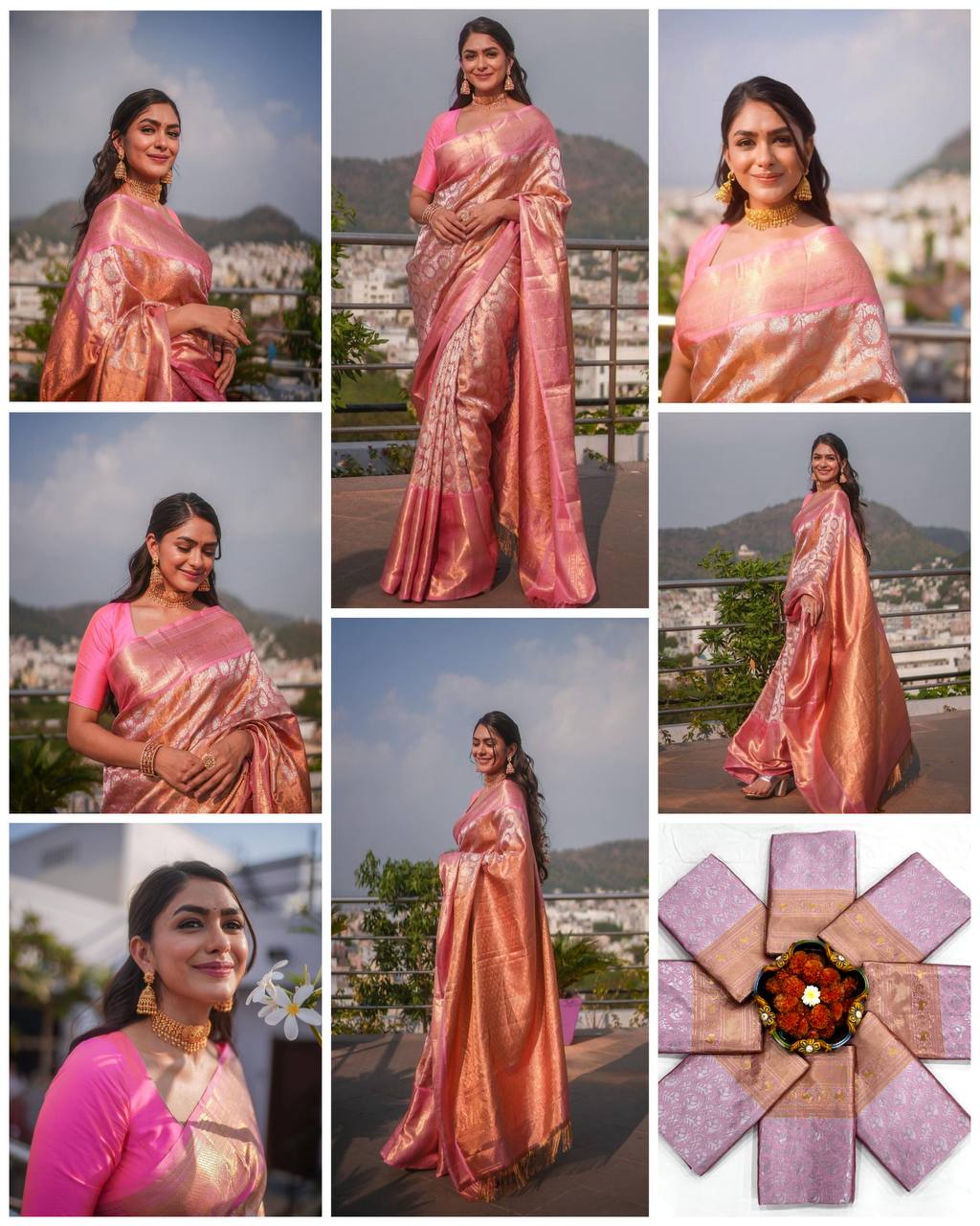 Elegant Soft Lichi Silk Jacquard Saree with Heavy Brocade Blouse