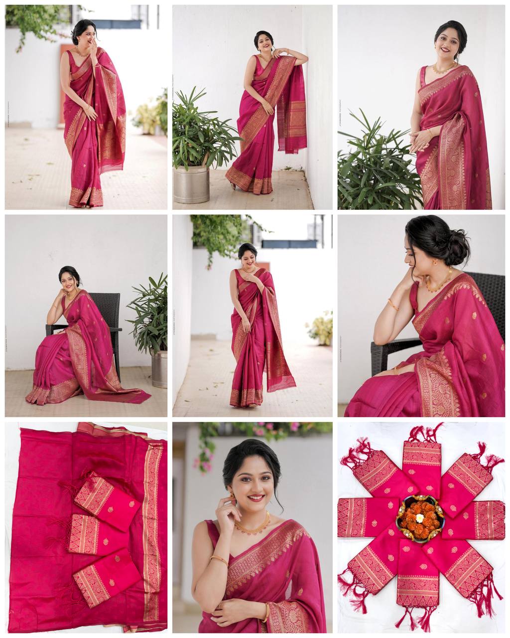 Royal Lichi Silk Jacquard Saree with Rich Pallu & Zalar