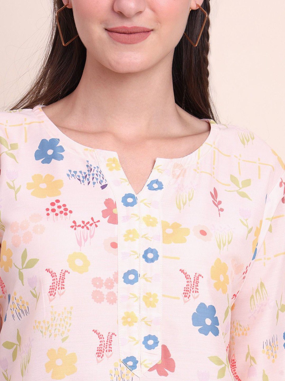 Women Floral Print A-Line Kurta