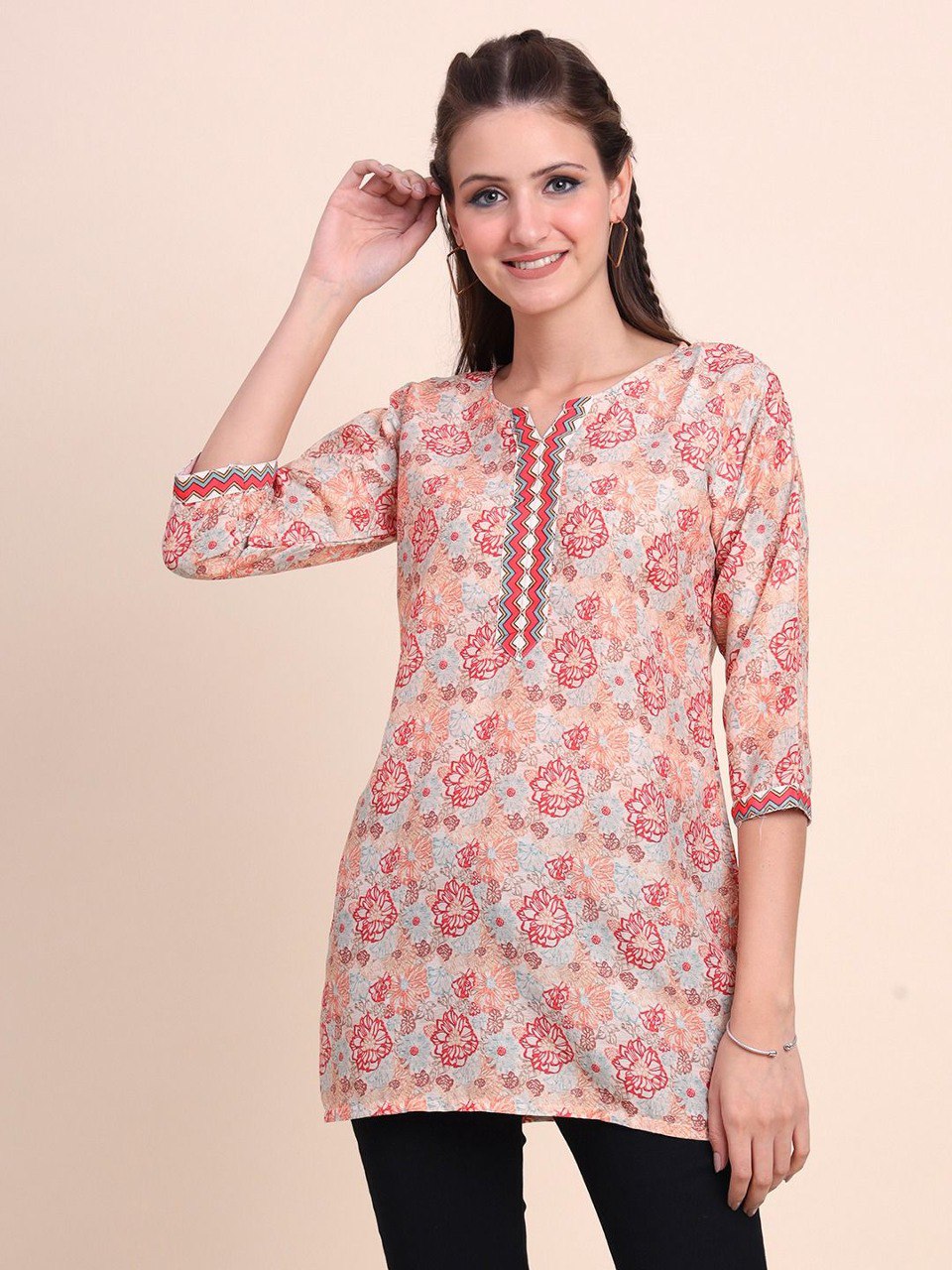 Women Floral Print A-Line Kurta