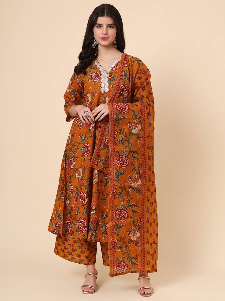 Cotton Wholesale Readymade Suit 3 Piece Set