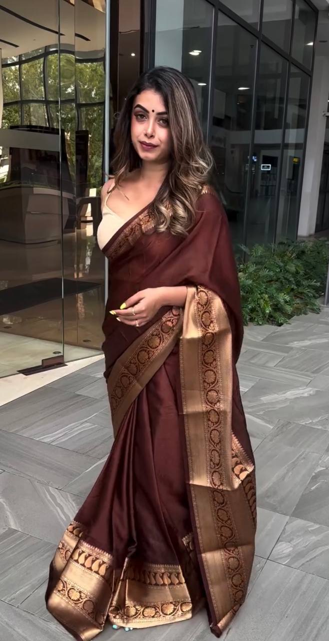 Premium Soft Lichi Silk Saree with Rich Pallu & Jacquard Work