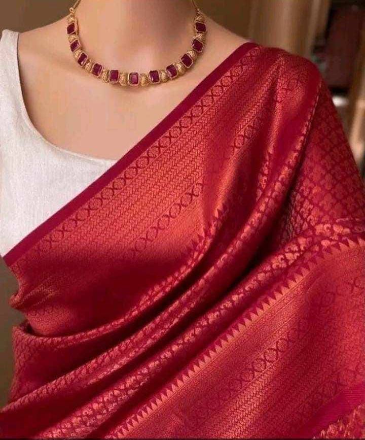 Wide Border Attractive Soft Silk Saree With Blouse For Festival Occasion - RANI PINK