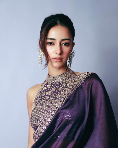 Elegant Fendy Silk Ready-to-Wear Saree with Lace Border & Unstitched Blouse