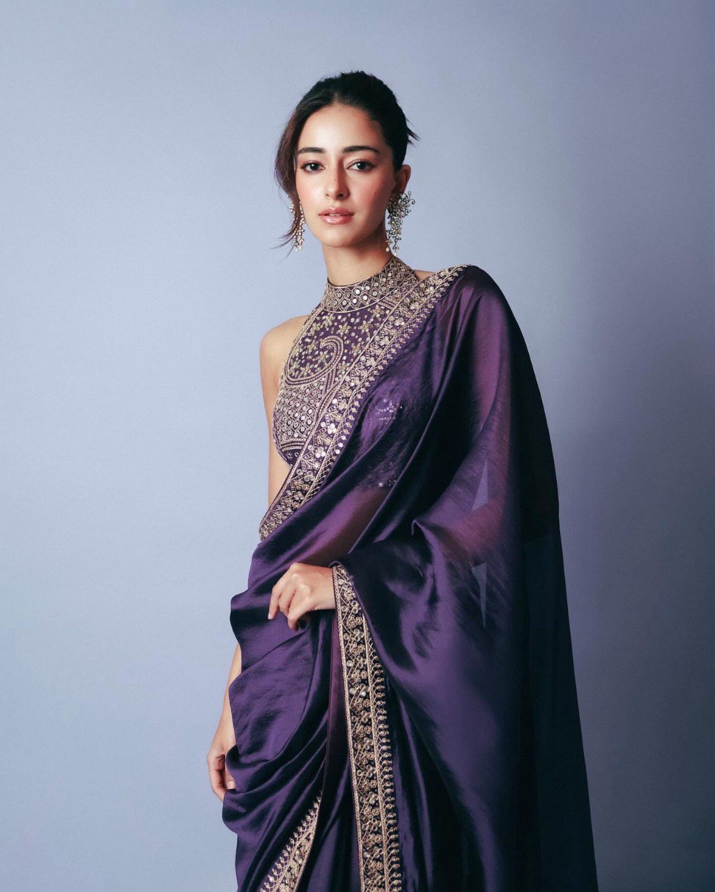 Elegant Fendy Silk Ready-to-Wear Saree with Lace Border & Unstitched Blouse