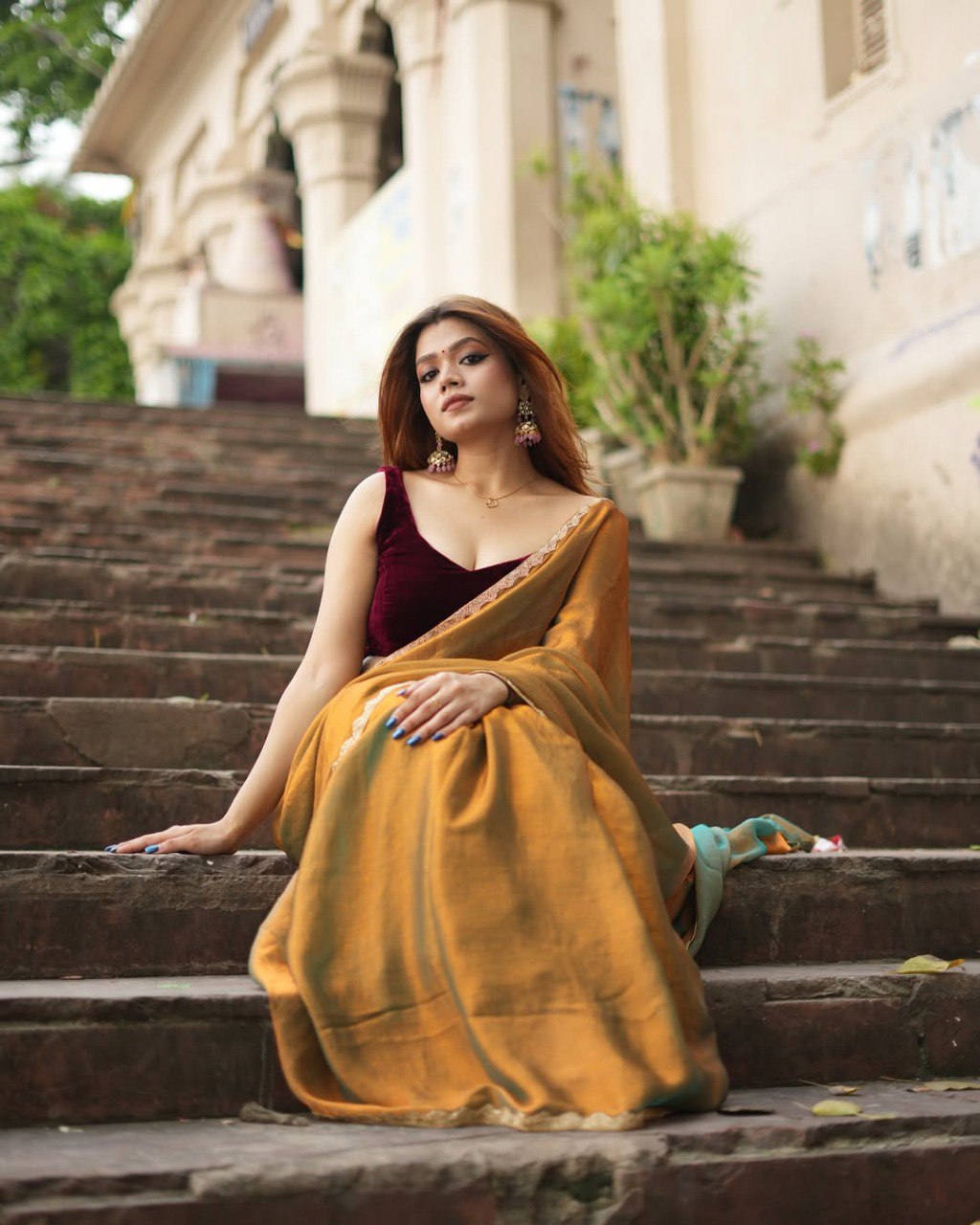 Classic Golden Silk Saree with Elegant Border Finish