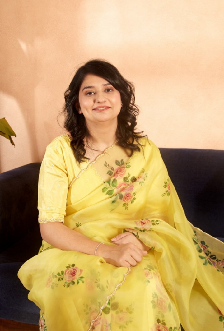 Graceful Multi-Color Organza Silk Ready-to-Wear Saree with Handwork & Satin Silk Blouse