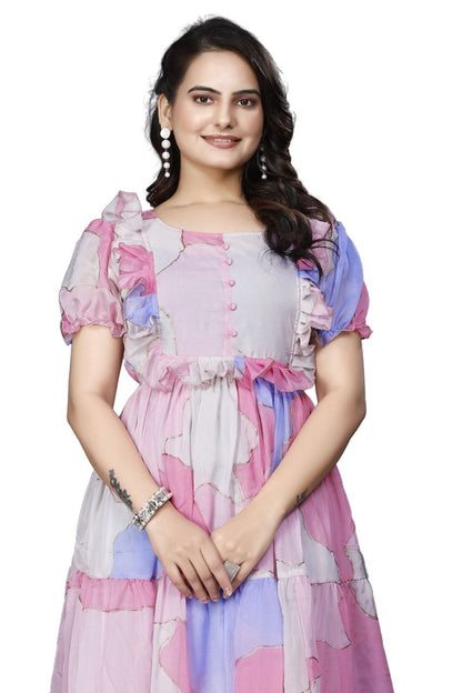 Georgette long maxi dress