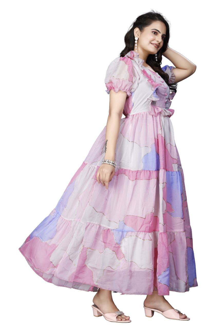 Georgette long maxi dress