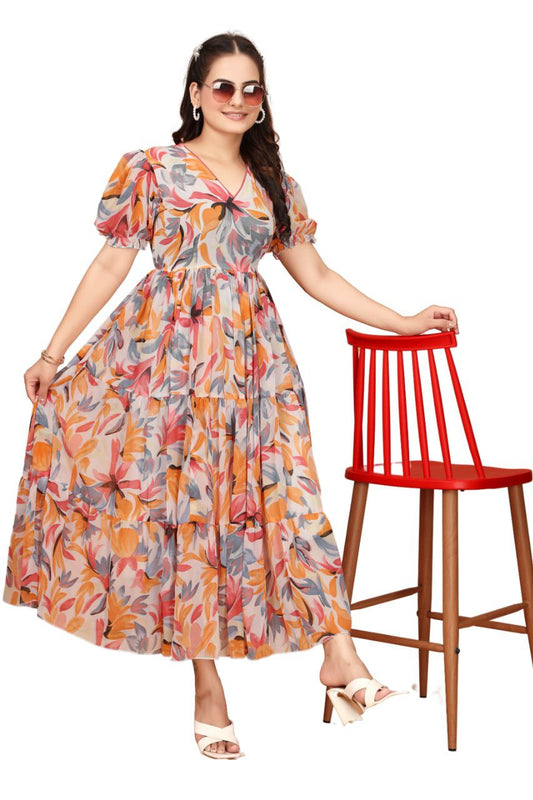 pritty Party Wear Georgette Dress