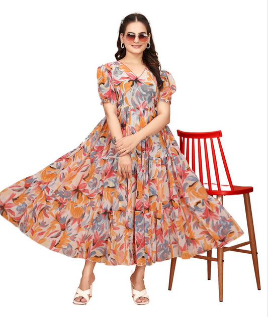 pritty Party Wear Georgette Dress