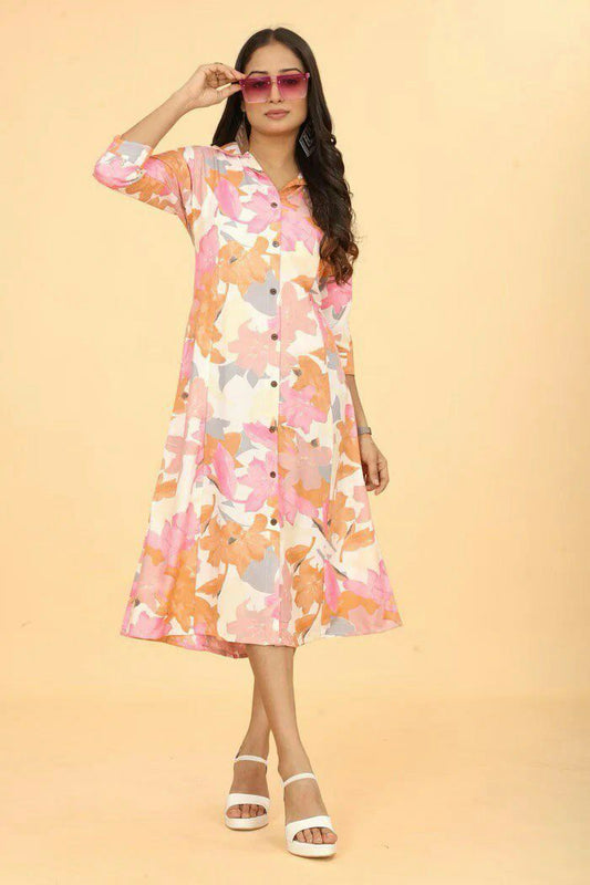 Women Printed Viscose Rayon Straight Kurta