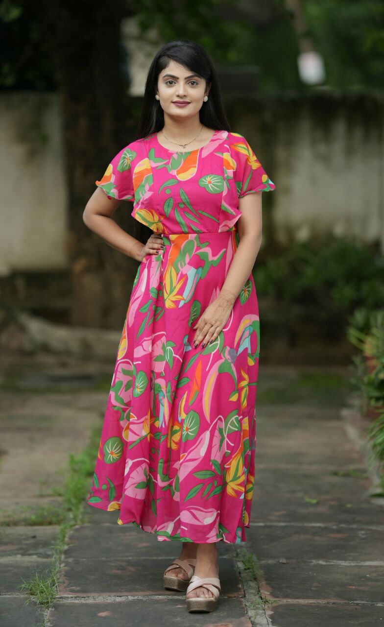 Trendy Georgette Long Women Maxi Dress