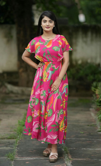 Trendy Georgette Long Women Maxi Dress