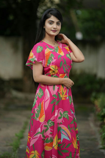 Trendy Georgette Long Women Maxi Dress
