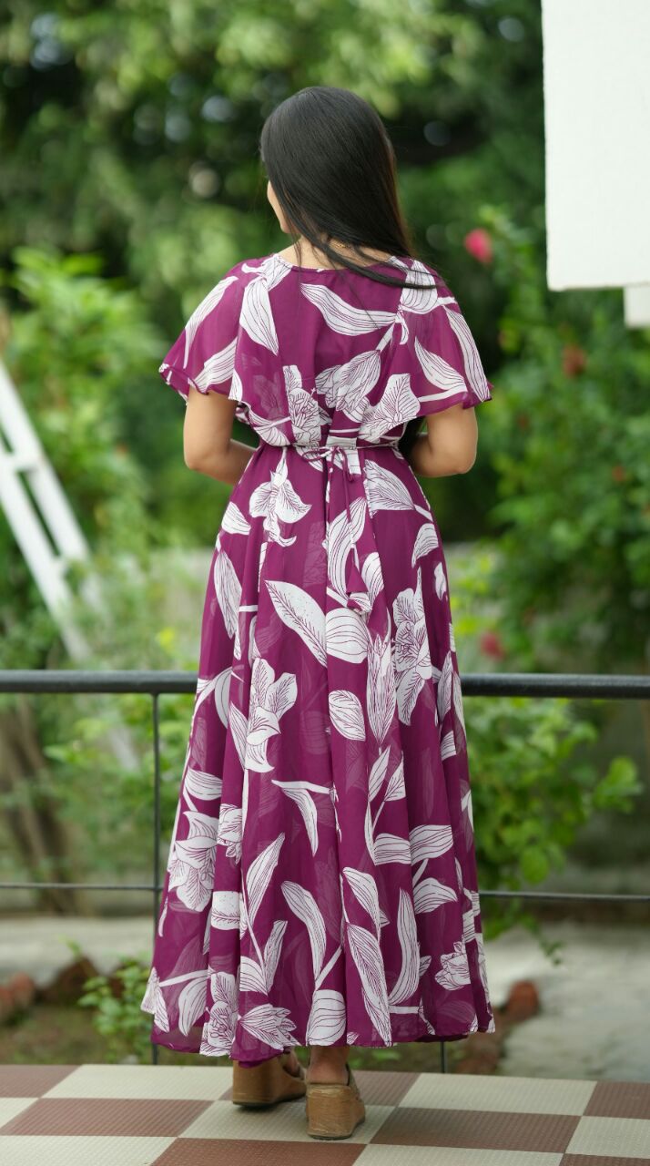 Trendy Georgette Long Women Maxi Dress