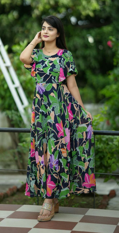Trendy Georgette Long Women Maxi Dress