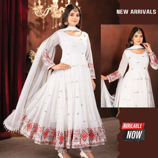 New Trendy Traditional Multi-Color Anarkali Suit Set