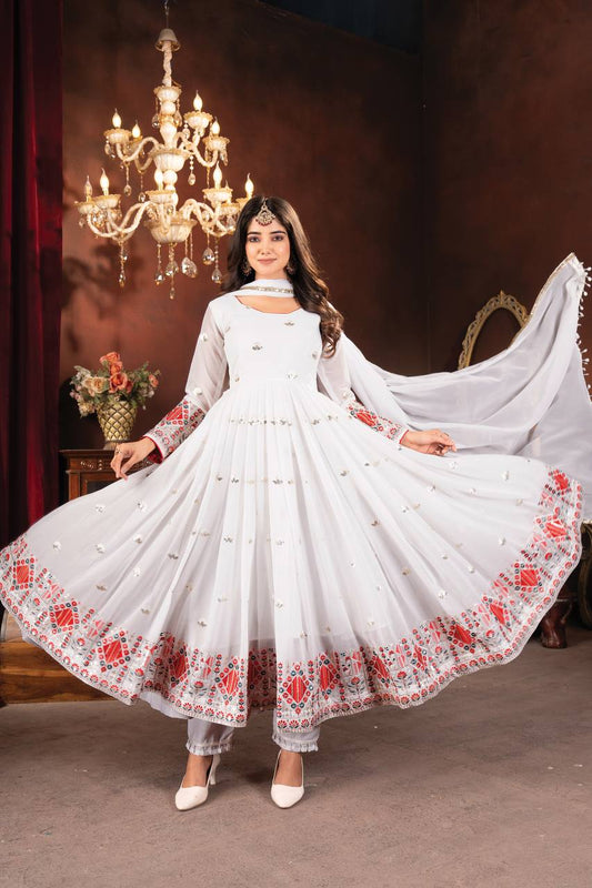 New Trendy Traditional Multi-Color Anarkali Suit Set