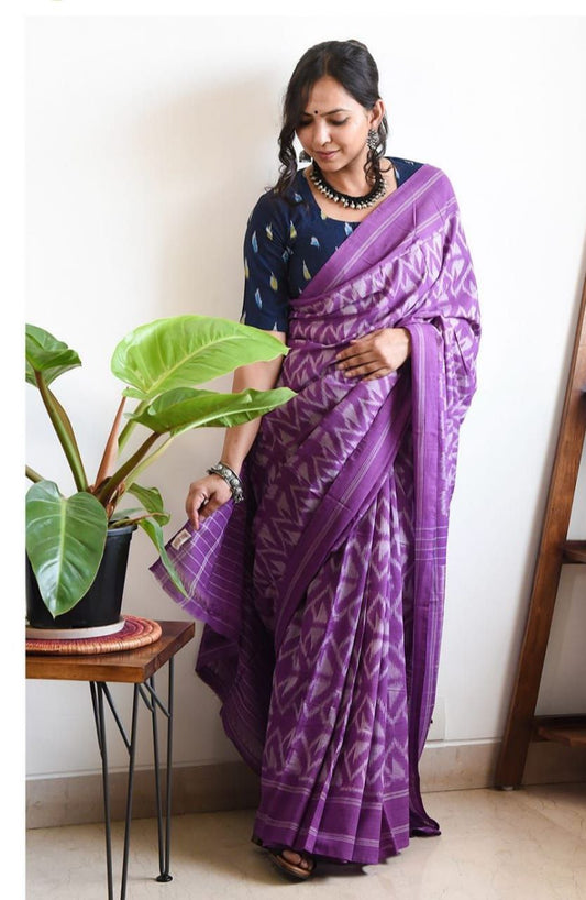 Daily Wear Soft cotton Printed Sarees