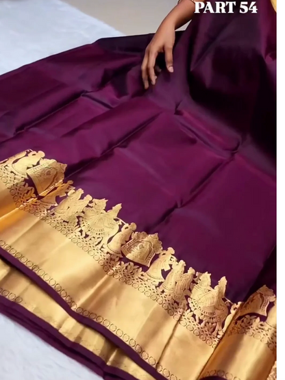 Kanchipuram Purple Silk Sree