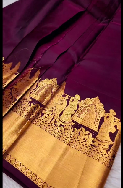 Kanchipuram Purple Silk Sree