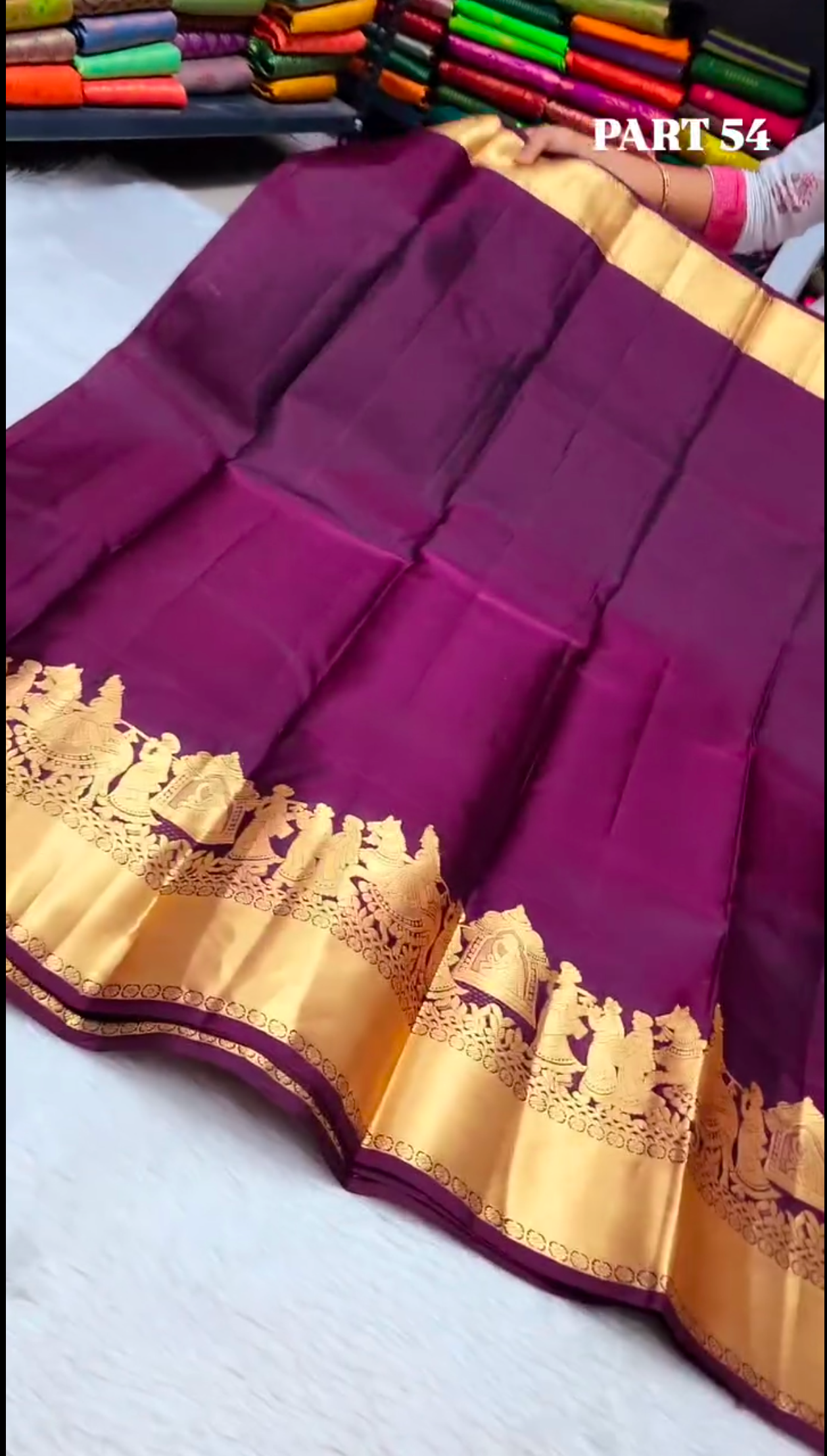 Kanchipuram Purple Silk Sree