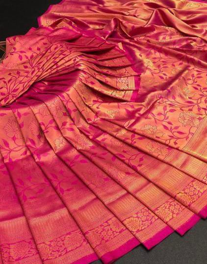Traditional Kanjivaram Woven Silk Saree With Blouse Piece PICH