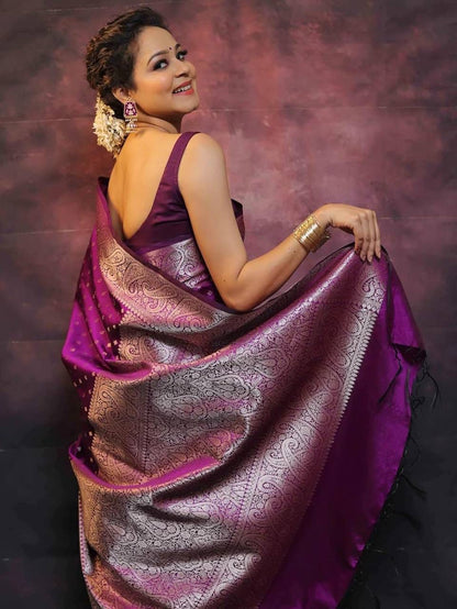 New Design Soft Lichi Silk Cloth Saree