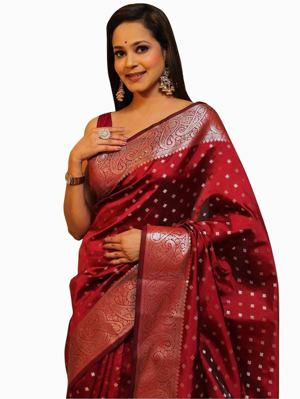 New Design Soft Lichi Silk Cloth Saree