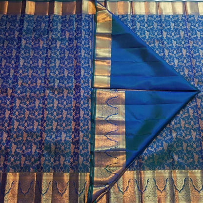Krishna Janmashtami Special Blue Banarasi Silk Saree