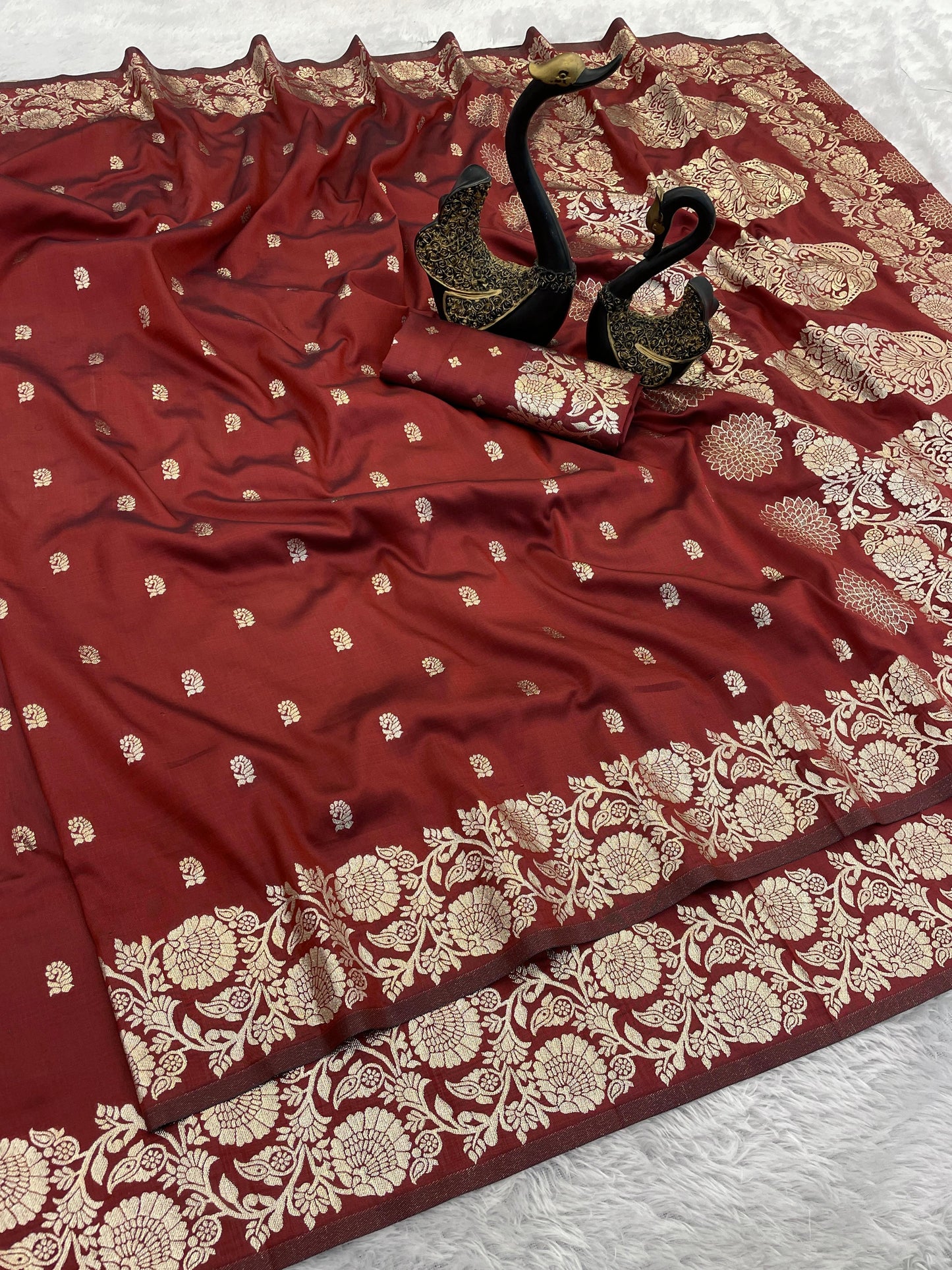 Pure Soft Banarasi Silk Saree RED
