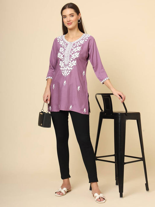 Rayon Lucknowi Kurtis