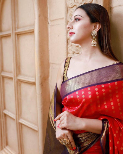 Elegant Soft Lichi Silk Saree with Rich Pallu & Jacquard Work