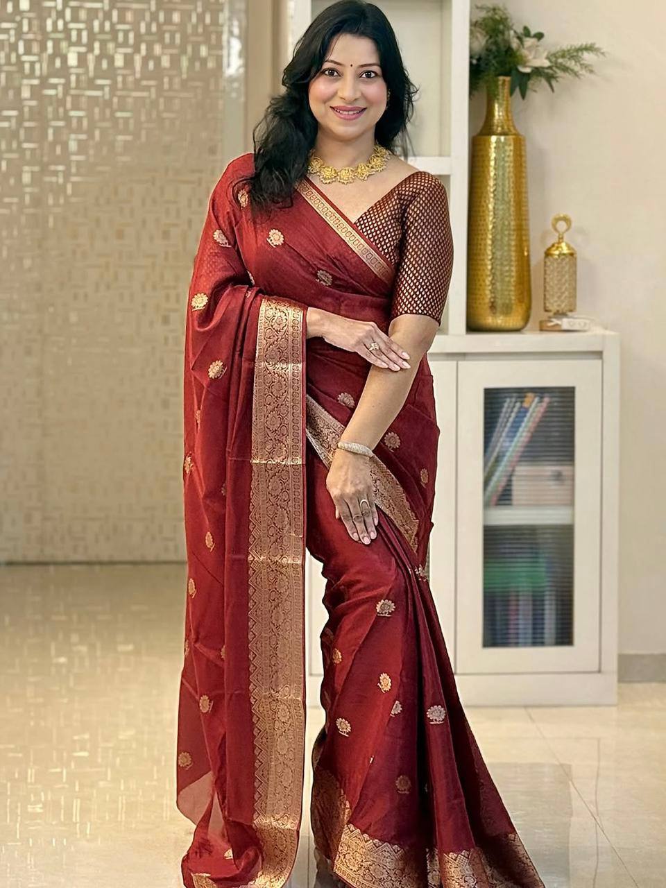 Heritage Banarasi Silk Saree with Rich Zari Work