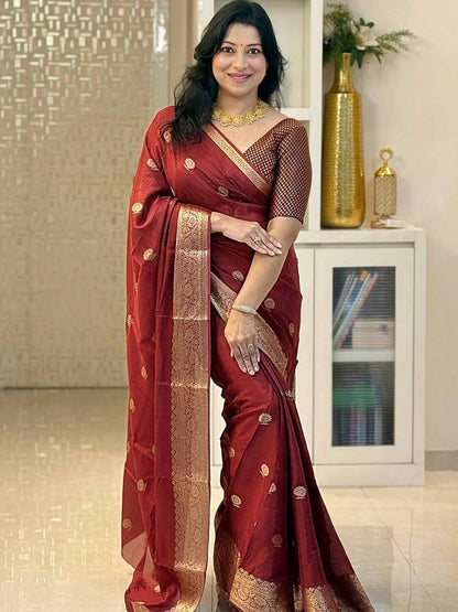 Heritage Banarasi Silk Saree with Rich Zari Work