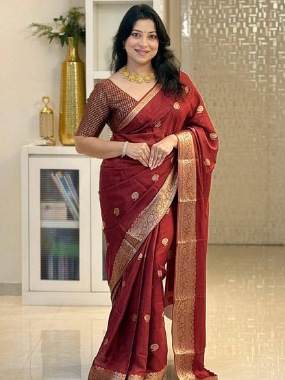 Heritage Banarasi Silk Saree with Rich Zari Work