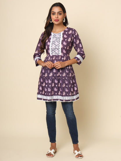 Women Floral Print Relaxed Fit Tunic