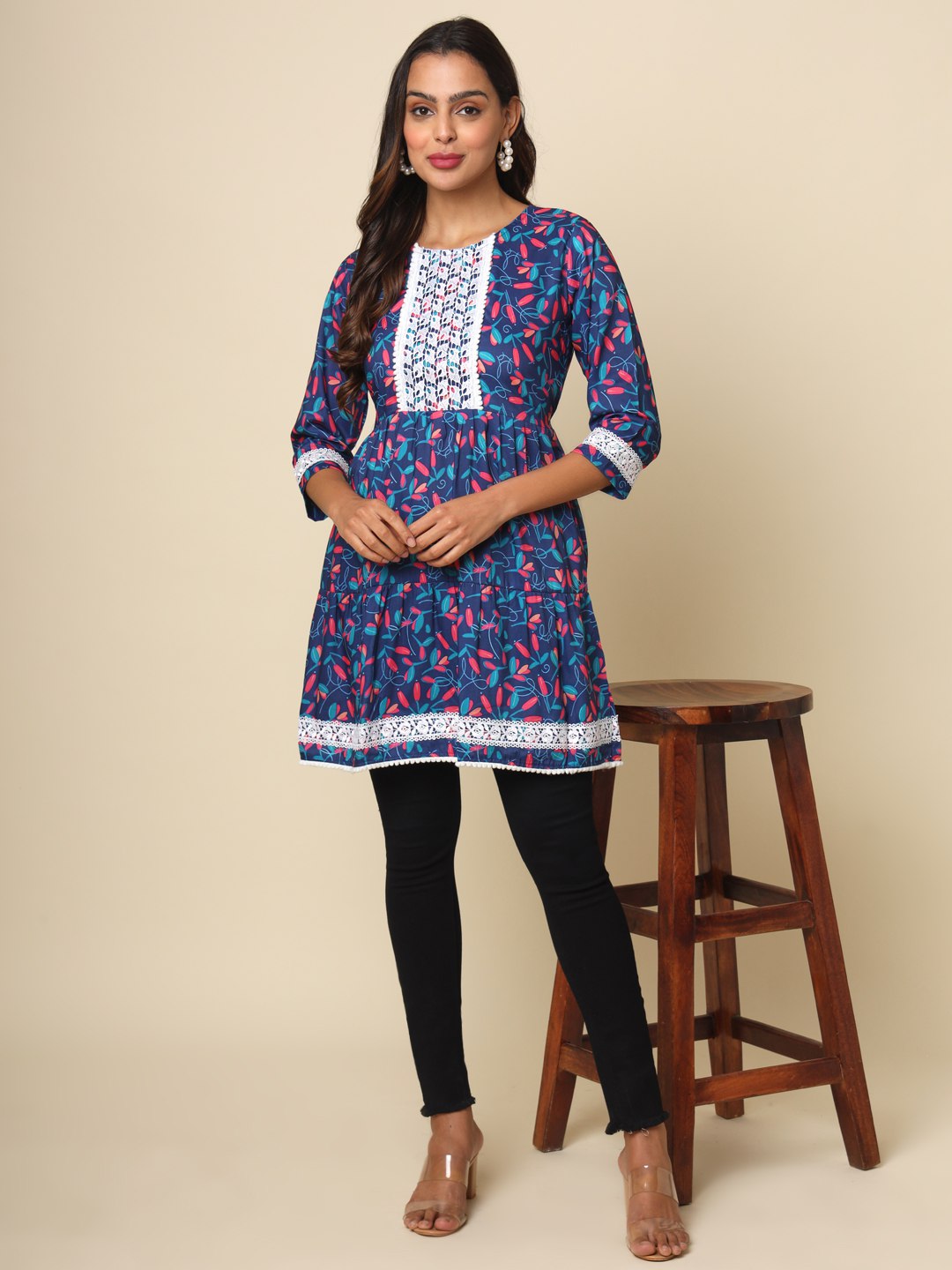 Women Floral Print Relaxed Fit Tunic